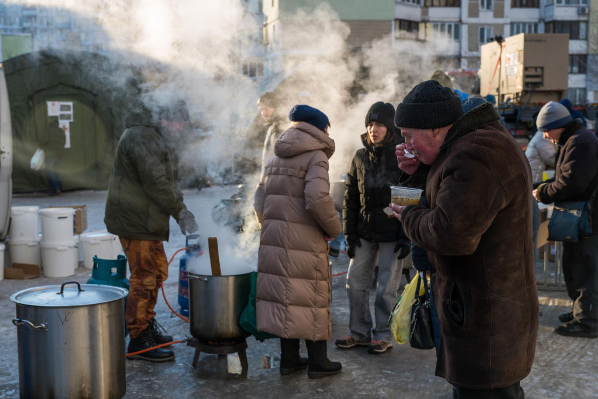 Kijów po rosyjskim ostrzale 3.02.2026