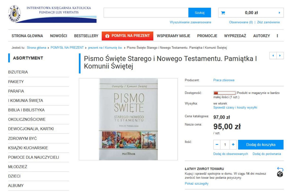 Prezenty na I Komunię od ojca Rydzyka. Ceny powalają 