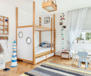 Styl marynistyczny - pomysłowe łóżko