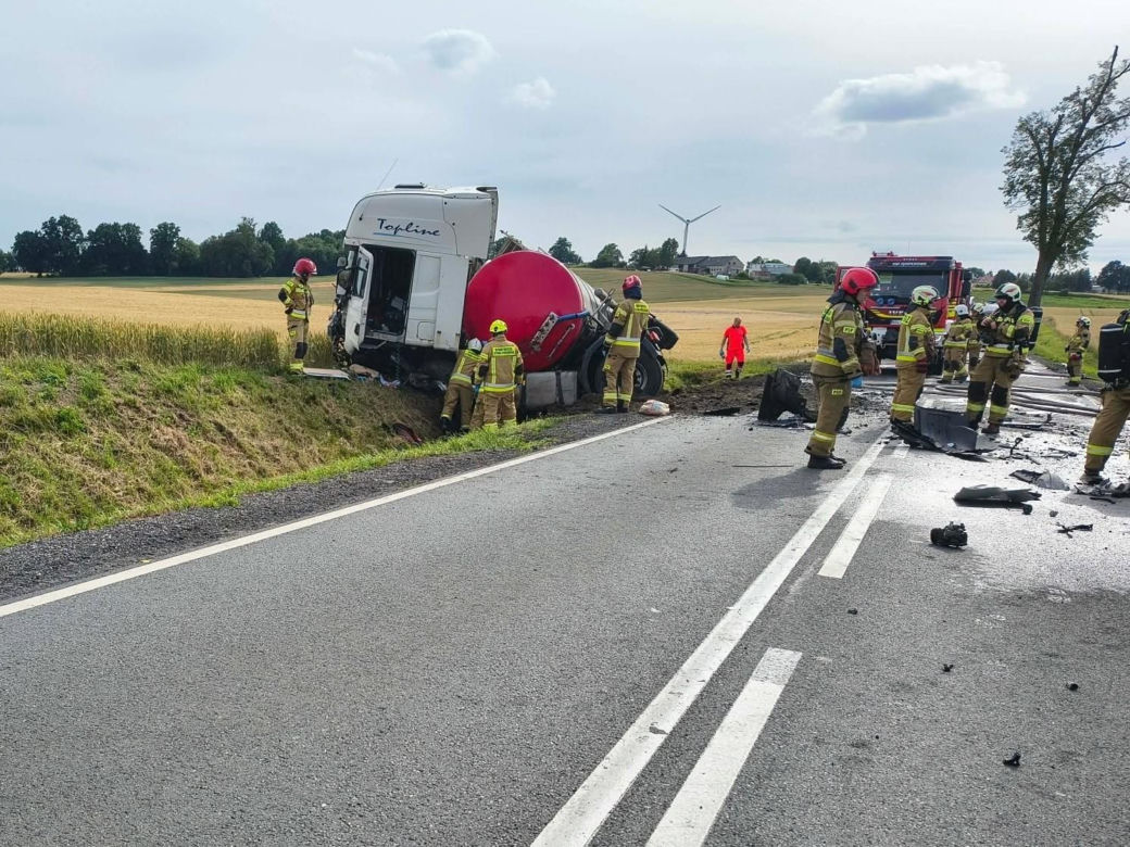 Tragiczny wypadek na DK 16 w Jędrychowie