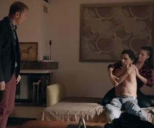 To nie koniec świata odcinek 10. Janusz (Piotr Jankowski), Anka (Karolina Gorczyca), Paweł (Krystian Wieczorek)