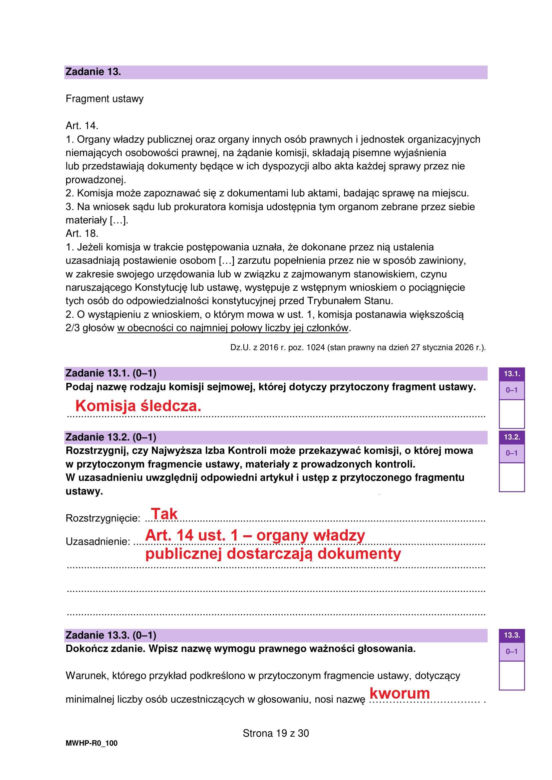 Matura 2026 WOS rozszerzony: WSZYSTKIE odpowiedzi do arkusza CKE 12.05.2026