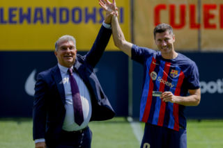 Joan Laporta dla SE: - Robert Lewandowski przywrócił Barcelonie szczęście [WIDEO]