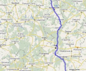 Trasa 11 Poznań-Kołobrzeg - mapka