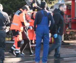 ratowanie staruszki pożar Słupno