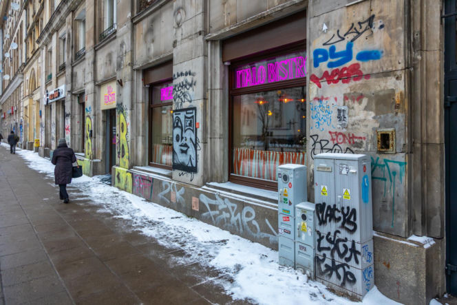 Graffiti w centrum Warszawy w 2026 r.