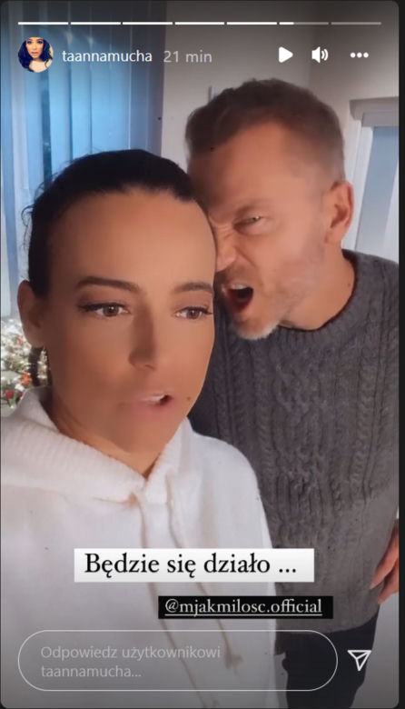 M jak miłość na planie. Magda (Anna Mucha), Andrzej Budzyński (Krystian Wieczorek)