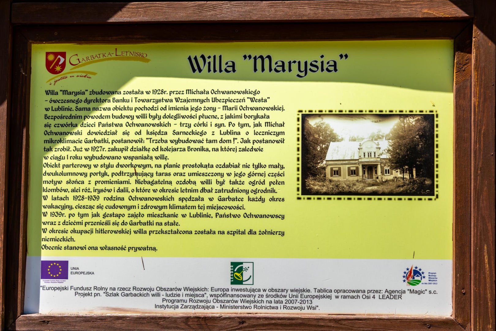 Szlak zabytkowych willi w Garbatce-Letnisku