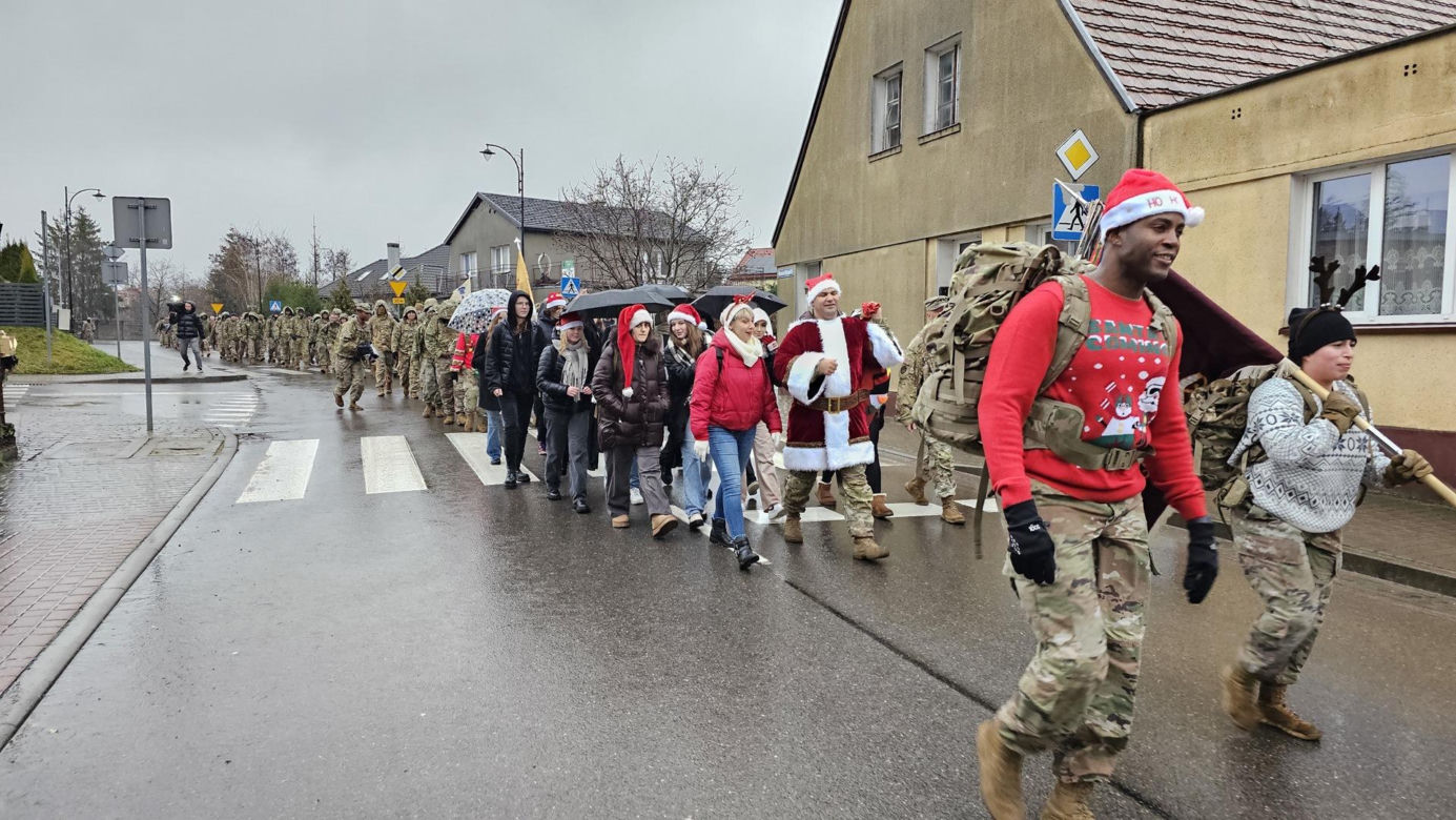 Marsz żołnierzy US ARMY w Drawsku Pomorskim 