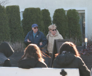 Stefan Friedmann z żoną na spacerze