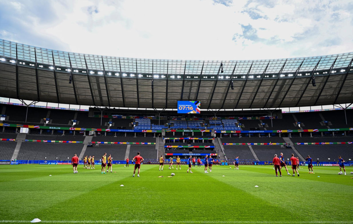 Robert Lewandowski na ostatnim treningu przed meczem z Austrią