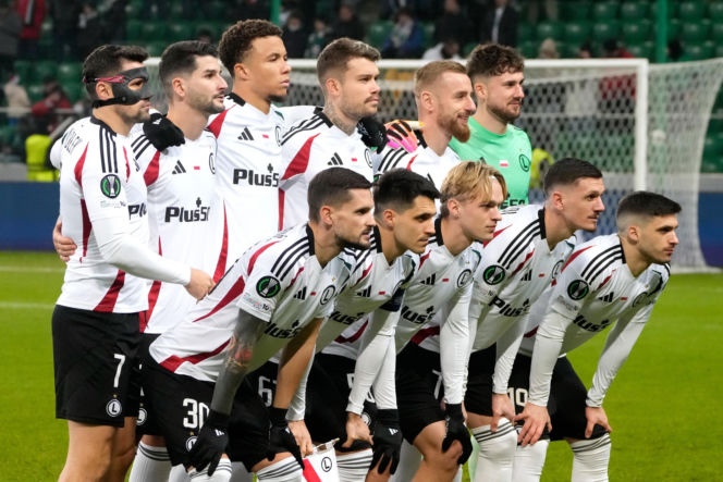 Karol Nawrocki na meczu Legia Warszawa - Sparta Praga