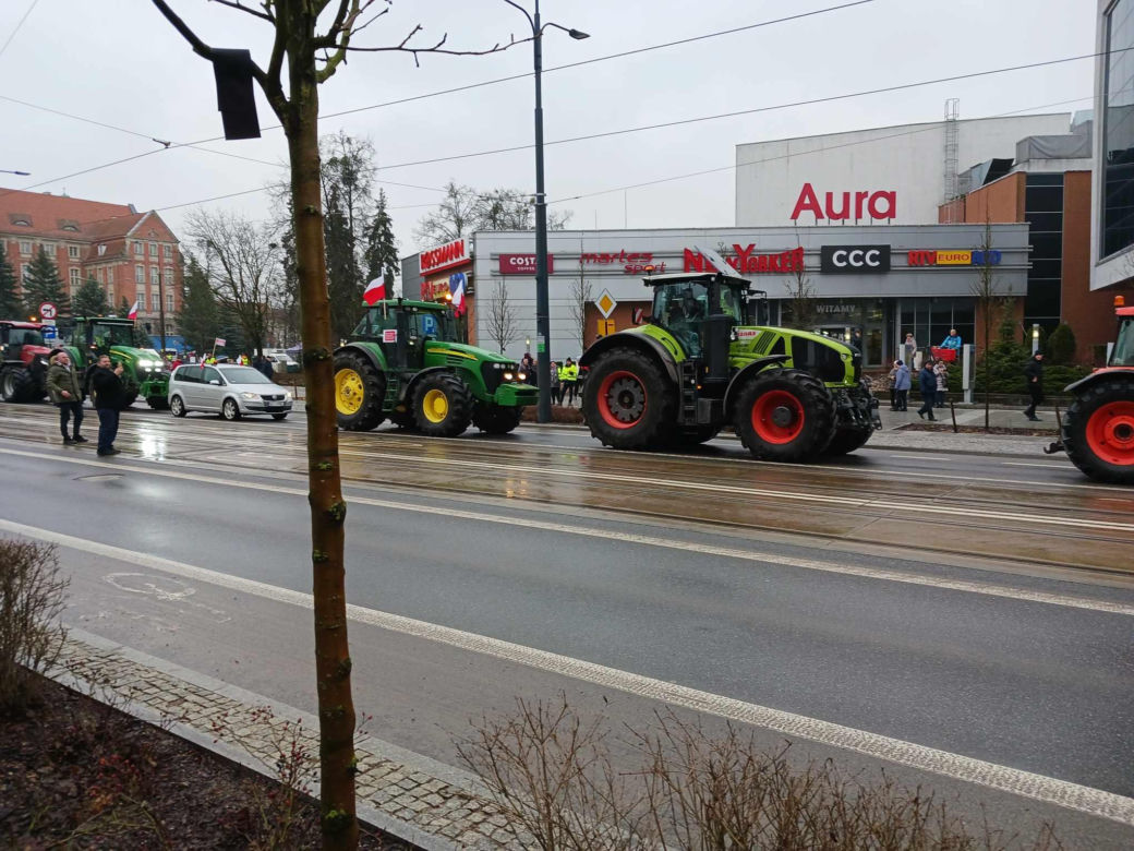 Protest rolników w Olsztynie 20 lutego