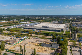 Plac po spalonym centrum handlowym Marywilska 44 w Warszawie