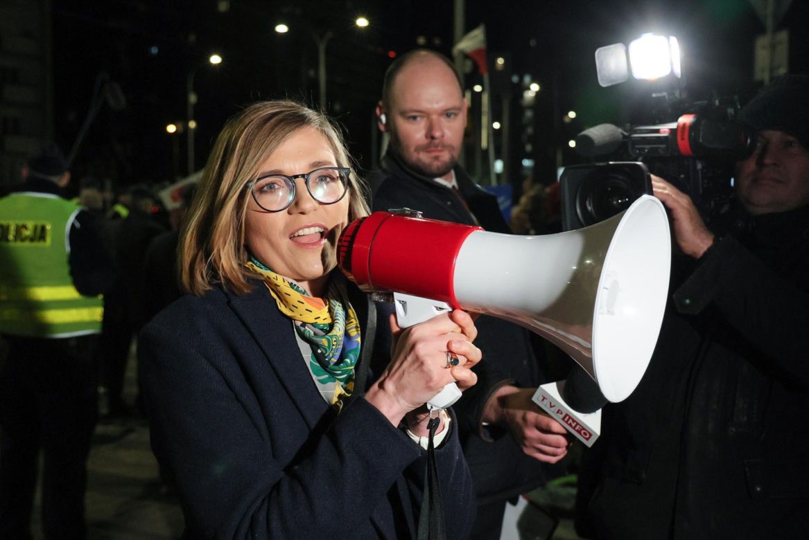 Siedziba TVP przy ul. Woronicza. Przedwyborcza debata kandytatów na prezydenta Warszawy