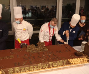 Tort z pszczołami na urodziny Rzeszowa [ZDJĘCIA]