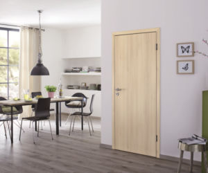 Drzwi z serii BaseLine w okleinie Duradecor - włoska akacja