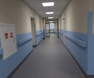 Szpital tymczasowy w Radomiu: wnętrza centrum rehabilitacji