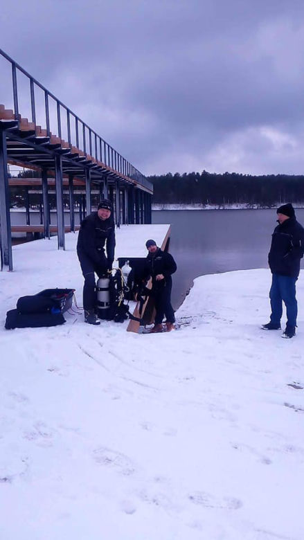 Pierwsi przetestowali Lubiankę. Klub Płetwonurków "Kalmar" Starachowice na ćwiczeniach