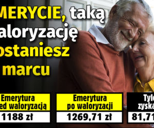 Emerycie, taką waloryzację dostaniesz w marcu
