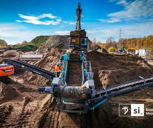 Usuwanie rdestowca na budowie Trasy Północnej