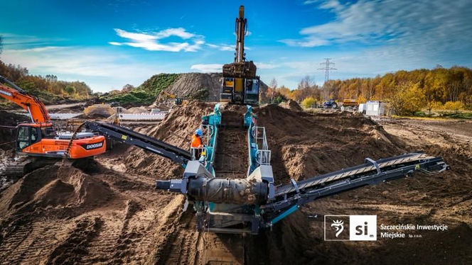 Usuwanie rdestowca na budowie Trasy Północnej