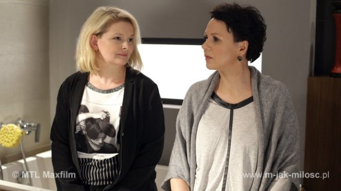 M jak miłość odc. 1071. Marta (Dominika Ostałowska), Marysia (Małgorzata Pieńkowska)
