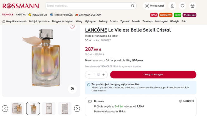 Kultowe perfumy Lancôme na promocji w Rossmannie. Ten klasyk pasuje na każdą okazję