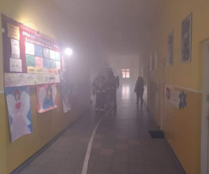 Dym i ewakuacje w szkołach powiatu iławskiego