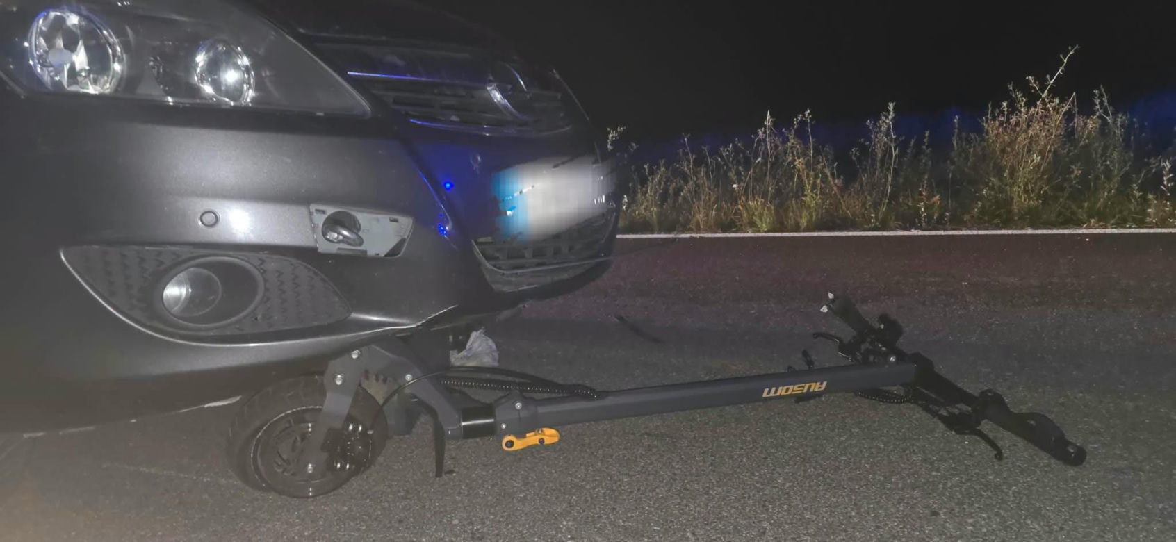 Tragedia pod Elblągiem. 15-latek na hulajnodze zginął po zderzeniu z autem