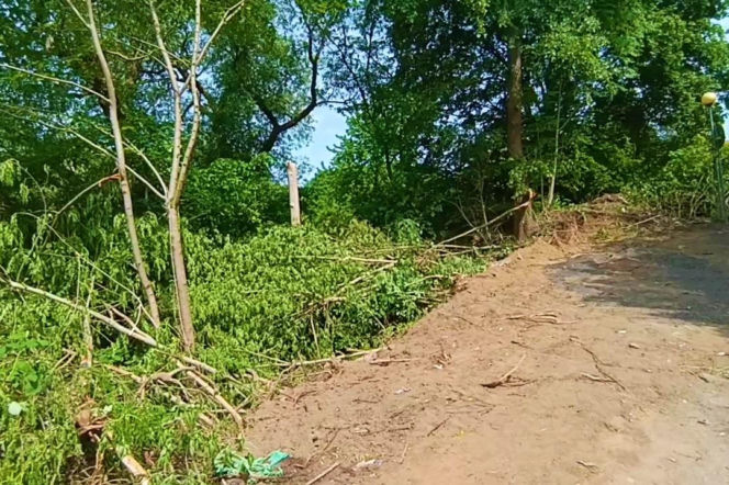 Mur między osiedlami w Szczecinie