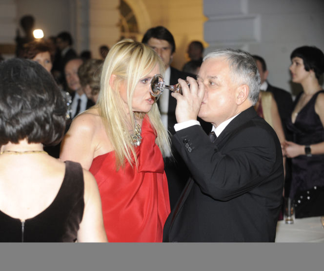 Monika Olejnik i Lech Kaczyński
