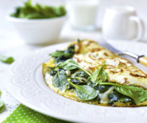 Omlet ze szpinakiem