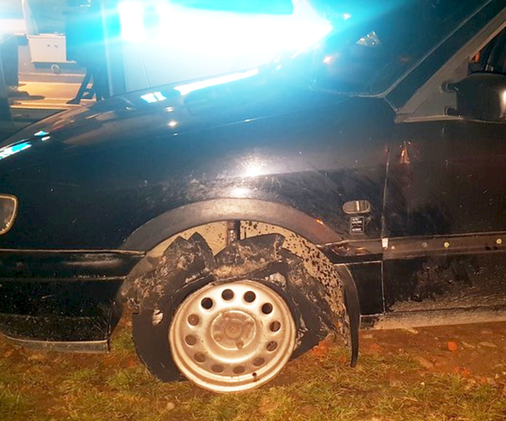 Jechał bez opony, zatrzymała go policja