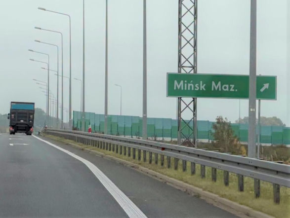 Na A2 w końcu jest nowe oznakowanie zjazdu na Mińsk Mazowiecki