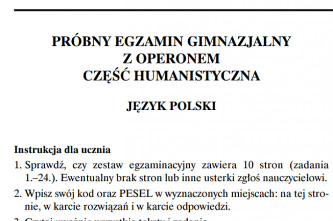Test gimnazjalny