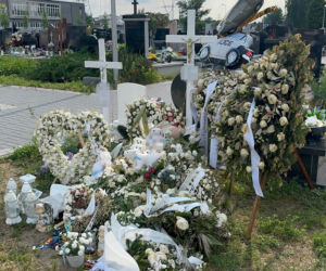 Grób Miłoszka, który zginął w klubie dziecięcym w Ząbkach