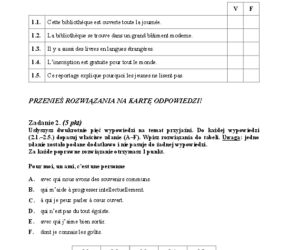 Arkusz francuski podstwowy matura 2014