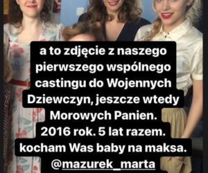 Wojenne dziewczyny. Vanessa Aleksander (Ewa), Aleksandra Pisula (Marysia), Marta Mazurek (Irka) na planie