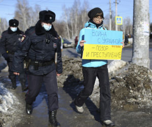 Antywojenne protesty w Rosji
