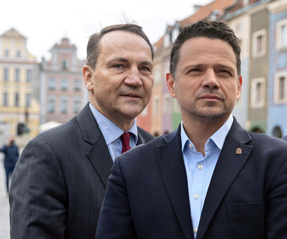 Radosław Sikorski i Rafał Trzaskowski. O sondażu dotyczącym kandydata KO na premiera przeczytasz na SE Polityka.