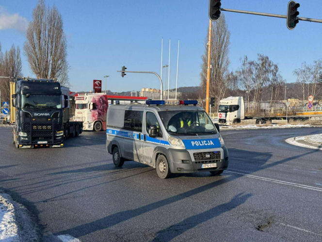 Protest przewoźników na obwodnicy Trójmiasta