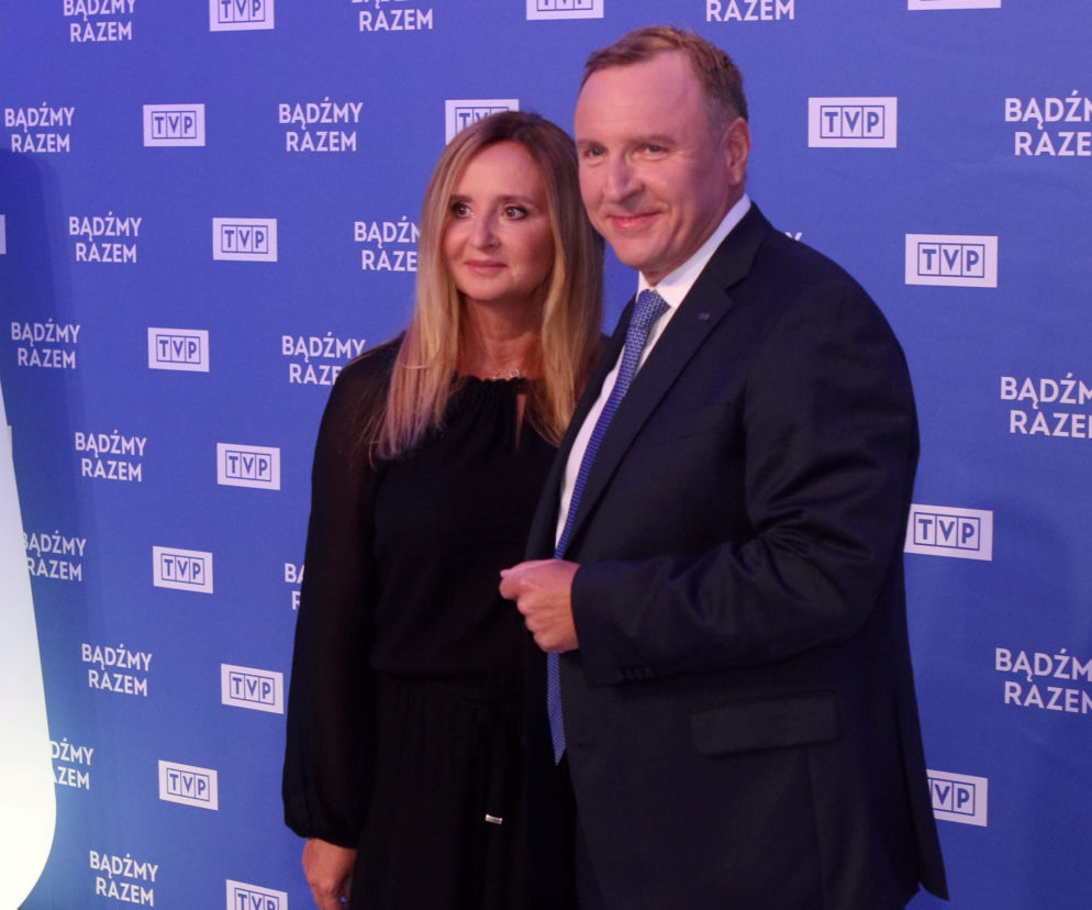 Jacek Kurski z małżonką. Ramówka TVP