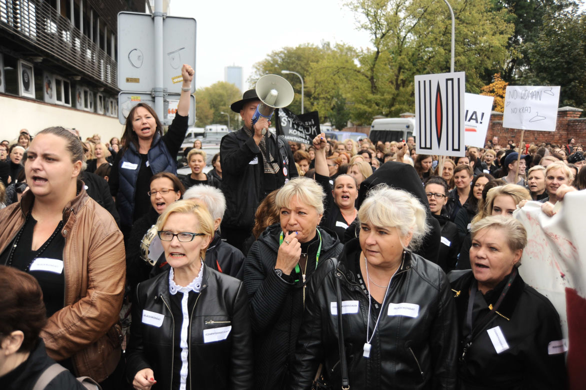 CZARNY PROTEST W WARSZAWIE.