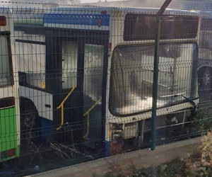 Pożar autobusu w Wejherowie [ZOBACZ ZDJĘCIA]