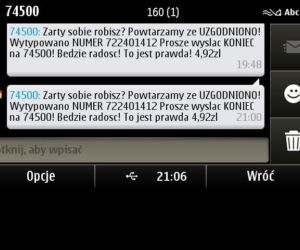 Pusty SMS