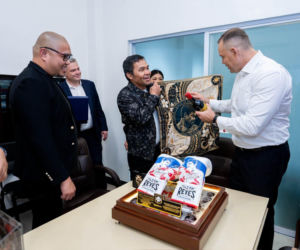 Karol Nawrocki i Manny Pacquiao
