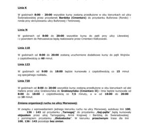 Wrocław wszystkich świętych. Organizacja ruchu i zmiany w komunikacji miejskiej  