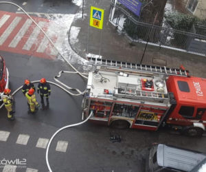 Pożar w Krakowie przy ul. Smoleńsk