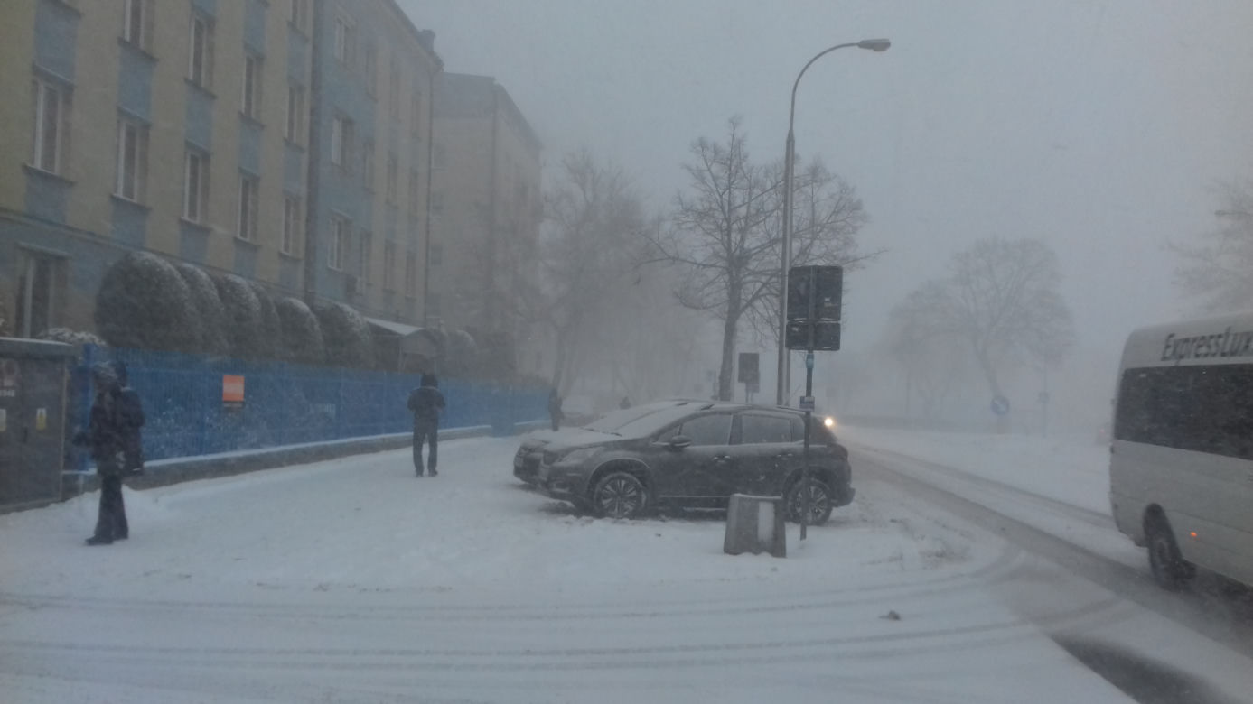 Śnieżyca w Białymstoku 2019